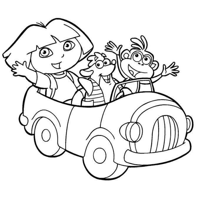 Dora the explorer coloring book