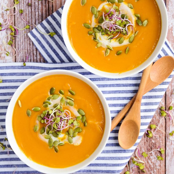 Butternut sweet potato soup recipe