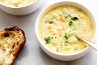 Broccoli cauliflower cheese soup recipe