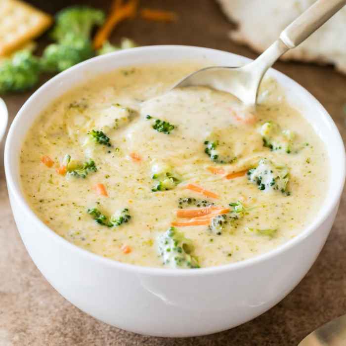 Simple broccoli and cheese soup recipe