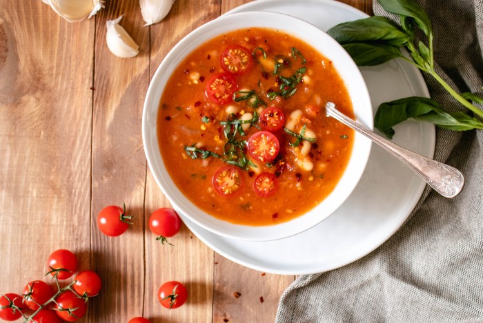 Tomato soup with beans recipe