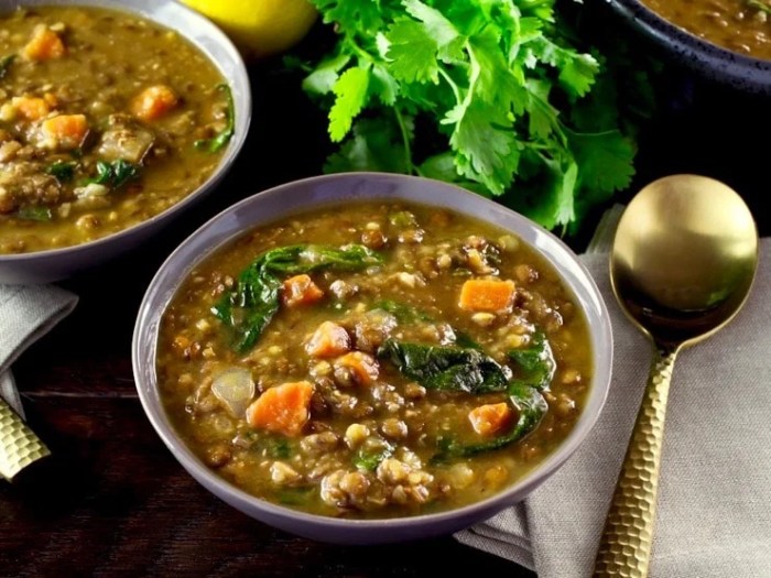 Soup with spinach recipes