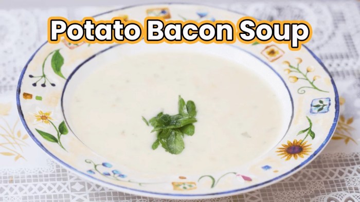 Cream of potato soup with bacon recipe