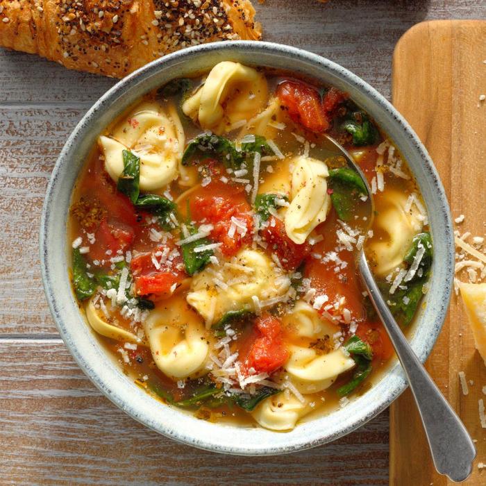 Soup with spinach recipes