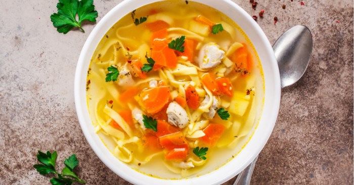 Chicken noodle soup recipe for sick