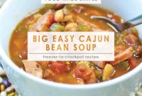 Bean cajun soup easy big recipe livingwellspendingless recipes cooker slow crockpot