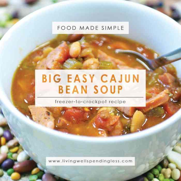 Bean cajun soup easy big recipe livingwellspendingless recipes cooker slow crockpot