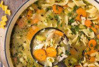 Chicken noodle soup with vegetables recipe