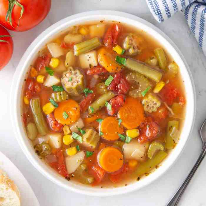 Vegetable soup recipe with tomato juice