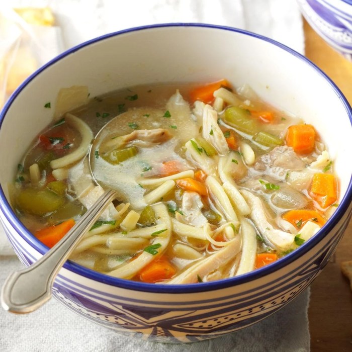 Chicken noodle soup recipe for sick